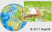 Physical Location Map of Freyung-Grafenau, highlighted grandparent region