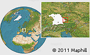 Satellite Location Map of Freyung-Grafenau, highlighted grandparent region