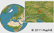 Satellite Location Map of Freyung-Grafenau