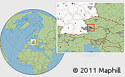 Savanna Style Location Map of Freyung-Grafenau, highlighted country, highlighted parent region