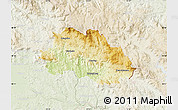 Physical Map of Freyung-Grafenau, lighten