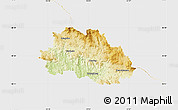 Physical Map of Freyung-Grafenau, single color outside