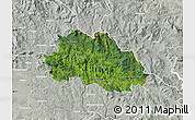 Satellite Map of Freyung-Grafenau, lighten, semi-desaturated