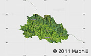 Satellite Map of Freyung-Grafenau, single color outside