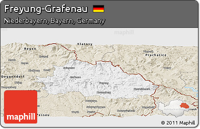 Classic Style Panoramic Map of Freyung-Grafenau