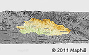 Physical Panoramic Map of Freyung-Grafenau, darken, desaturated