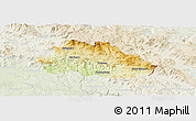 Physical Panoramic Map of Freyung-Grafenau, lighten