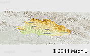 Physical Panoramic Map of Freyung-Grafenau, lighten, semi-desaturated
