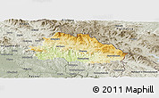 Physical Panoramic Map of Freyung-Grafenau, semi-desaturated