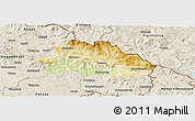 Physical Panoramic Map of Freyung-Grafenau, shaded relief outside