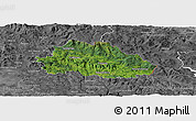 Satellite Panoramic Map of Freyung-Grafenau, desaturated