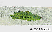 Satellite Panoramic Map of Freyung-Grafenau, lighten