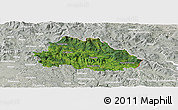 Satellite Panoramic Map of Freyung-Grafenau, lighten, semi-desaturated