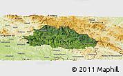 Satellite Panoramic Map of Freyung-Grafenau, physical outside