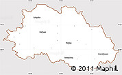 Classic Style Simple Map of Freyung-Grafenau, cropped outside