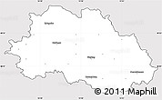 Silver Style Simple Map of Freyung-Grafenau, cropped outside