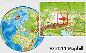 Physical Location Map of Niederbayern, highlighted parent region