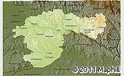Physical 3D Map of Passau, darken