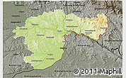 Physical 3D Map of Passau, darken, semi-desaturated