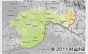 Physical 3D Map of Passau, desaturated