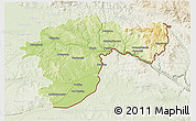 Physical 3D Map of Passau, lighten