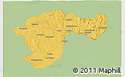 Savanna Style 3D Map of Passau, single color outside