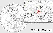 Blank Location Map of Passau, highlighted grandparent region