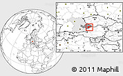 Blank Location Map of Passau, highlighted parent region, highlighted grandparent region