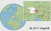 Savanna Style Location Map of Passau, highlighted parent region, highlighted grandparent region