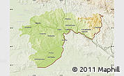Physical Map of Passau, lighten