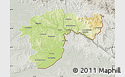 Physical Map of Passau, lighten, semi-desaturated