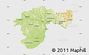 Physical Map of Passau, single color outside
