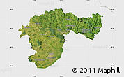 Satellite Map of Passau, single color outside