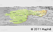 Physical Panoramic Map of Passau, desaturated