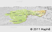 Physical Panoramic Map of Passau, lighten, desaturated