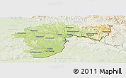 Physical Panoramic Map of Passau, lighten