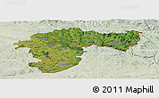 Satellite Panoramic Map of Passau, lighten