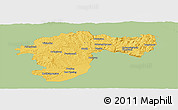 Savanna Style Panoramic Map of Passau, single color outside