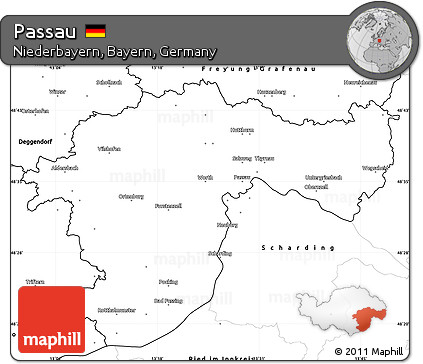 Blank Simple Map of Passau