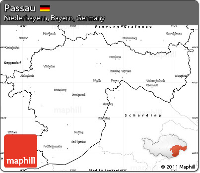 Blank Simple Map of Passau