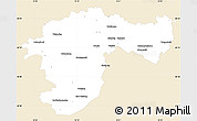 Classic Style Simple Map of Passau, single color outside