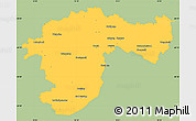 Savanna Style Simple Map of Passau, single color outside
