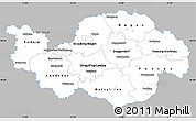 Gray Simple Map of Niederbayern, single color outside
