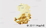 Physical 3D Map of Bad Tölz-Wolfratshausen, cropped outside