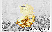 Physical 3D Map of Bad Tölz-Wolfratshausen, lighten, desaturated