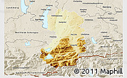 Physical 3D Map of Bad Tölz-Wolfratshausen, shaded relief outside