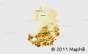 Physical 3D Map of Bad Tölz-Wolfratshausen, single color outside