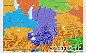 Political 3D Map of Bad Tölz-Wolfratshausen