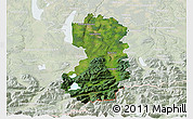 Satellite 3D Map of Bad Tölz-Wolfratshausen, lighten