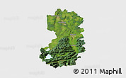 Satellite 3D Map of Bad Tölz-Wolfratshausen, single color outside